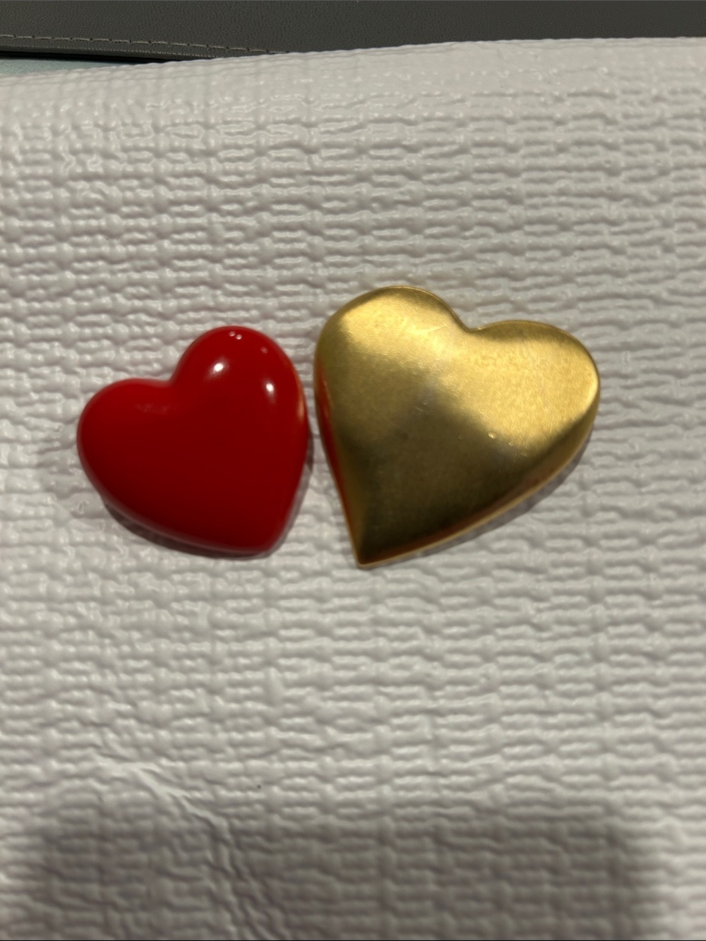 Victoria's Secret Red and Gold Heart Pins